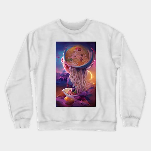 Good Ramen At Night | Ramen Near Me For Life Crewneck Sweatshirt by PsychicLove